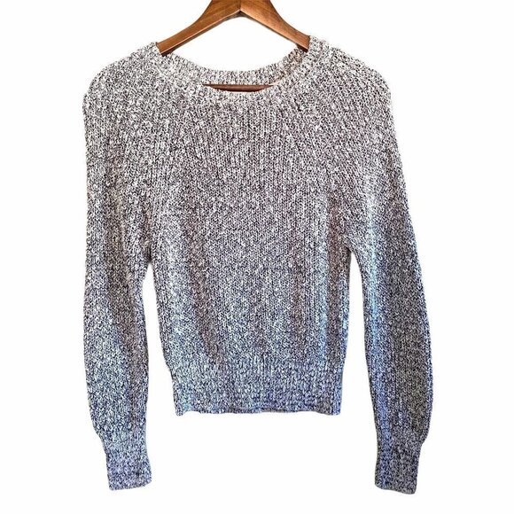 Free People Women's Electric City Pullover Gray Long Sleeve Knit Sweater Small - Picture 2 of 8